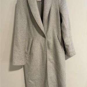 Abercrombie & Fitch Light Gray Wool Blend Coat